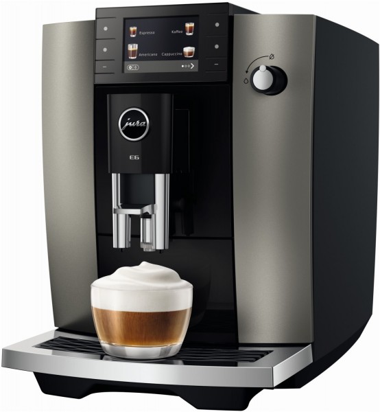 E6 (ED) Kaffee-Vollautomat dark inox, Latte Macchiato, 15 bar, 1,9 l, edelstahl, Apps ladbar