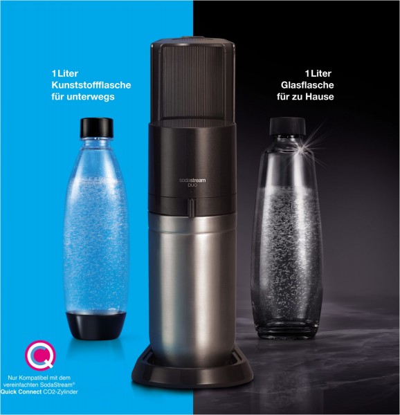 SodaStream DUO Wassersprudler Trinkwasser-Sprudler titan