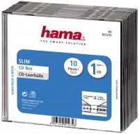 CD-Leerhülle SlimLine, 10er-Pack transparent/schwarz