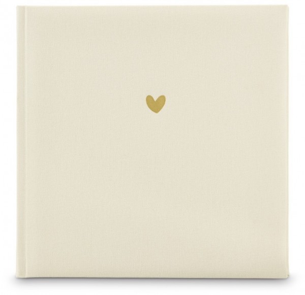 Buch-Album Heart 25x25cm 50 weiße Seiten weiss
