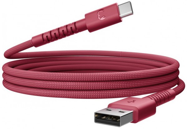 FlexWave USB > USB-C Kabel (2m) berry red
