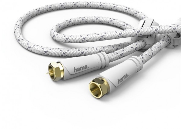SAT-Anschlusskabel 120dB (1,5m) F-Stecker>F-Stecker weiß