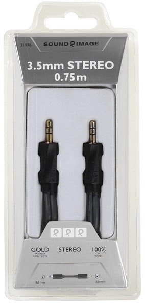 SI 33 075 (0,75m) Klinkenkabel schwarz