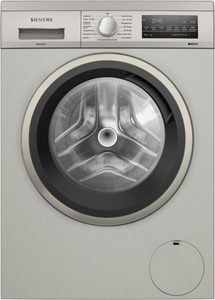 WU14UTS8 Stand-Waschmaschine-Frontlader silber/edelstahl, 9 kg, 1400 U/min, iQ500, 71 dBA