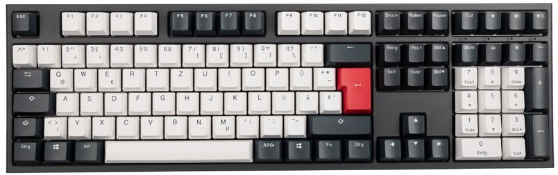 One 2 Tuxedo MX-Speed-Silver (DE) Gaming Tastatur schwarz/weiß