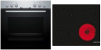 HND210CS63 Herdset bestehend aus HEA510BS3 + NKE611GA2E edelstahl/schwarz