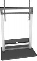 Obliga rollbarer TV-Bodenständer mit 1 Zwischenboden silber/schwarz