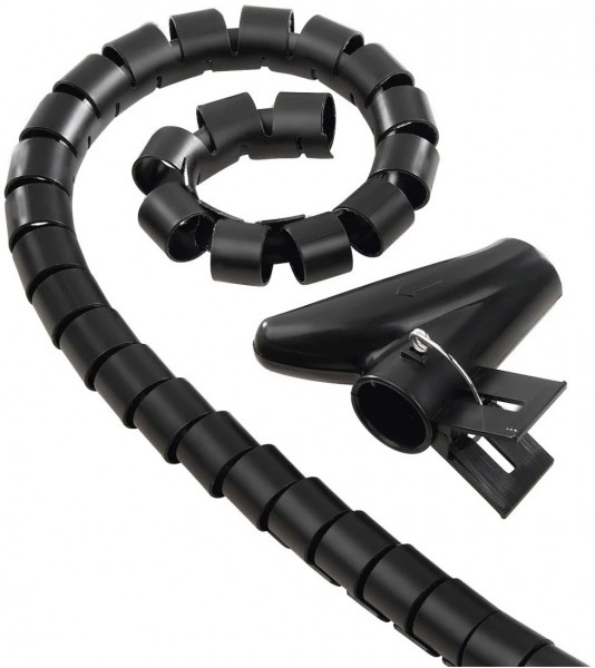 Spiral-Kabelschlauch (2m) schwarz