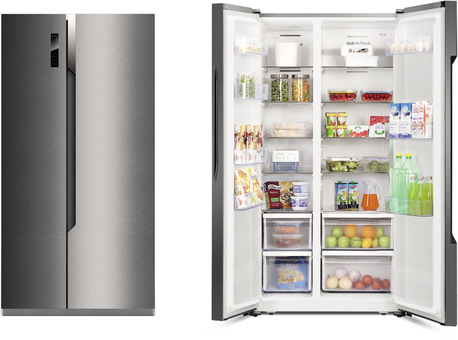 Hisense RS670N4BC3 Side by Side Kühl/Gefrierkombination edelstahl look