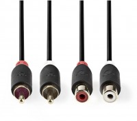 CABW24205AT20 Cinchkabel (2m) anthrazit 2x Cinch-Stecker>2x Cinch-Buchse