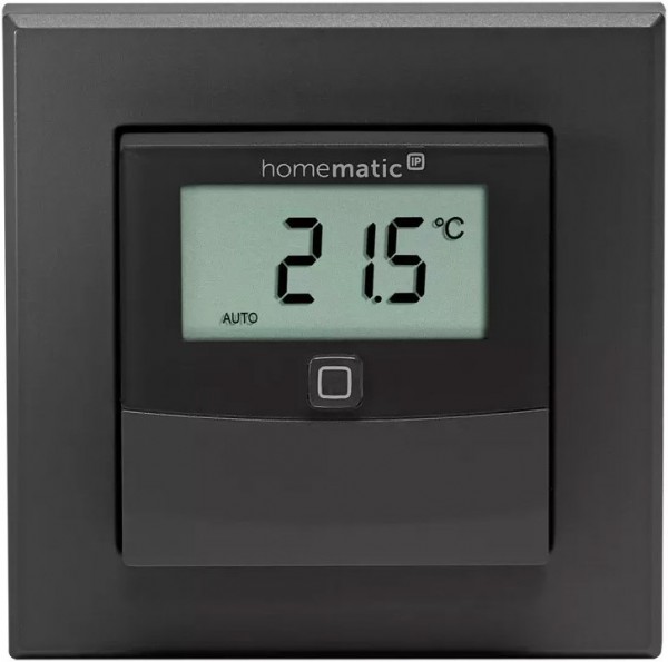 Temperatur-/Luftfeuchtigkeitssensor mit Display (innen) anthrazit