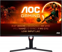 U32G3X/BK 80 cm (32") Gaming Monitor schwarz/rot, Widescreen 4K UHD (3840x2160), 1 ms Reaktionszeit