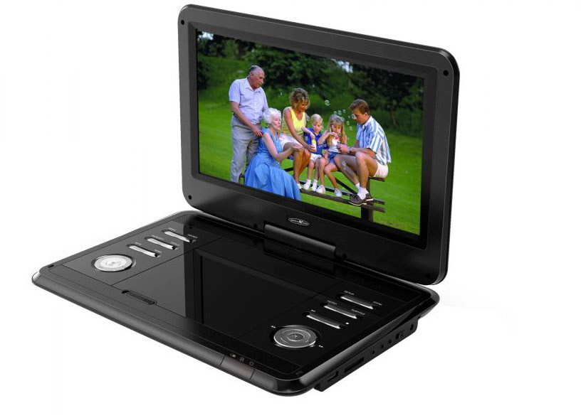 DVD1203 tragbarer DVD-Player mit Bildschirm schwarz