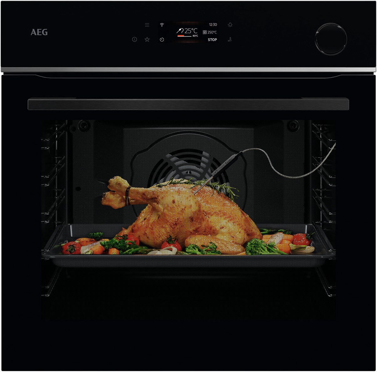 TR7PB63FSB Backofen mit Dampfunterstützung schwarz, 72 l, WLAN