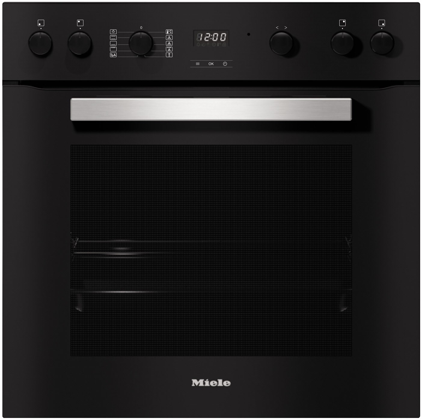 H 2459 I Active Einbau Elektro-Herd obsidianschwarz, 76 l, schnelles Vorheizen, Rückwand katalytisch beschichtet, 59,5 cm breit, A+