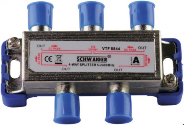 4-fach Verteiler (9 dB) Vierfach-Verteiler