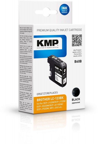 B60B (600 S.) Tintenpatrone ersetzt LC-123BK schwarz