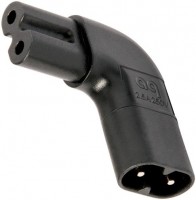 IEC C7 90° Adapter (U) Kit schwarz