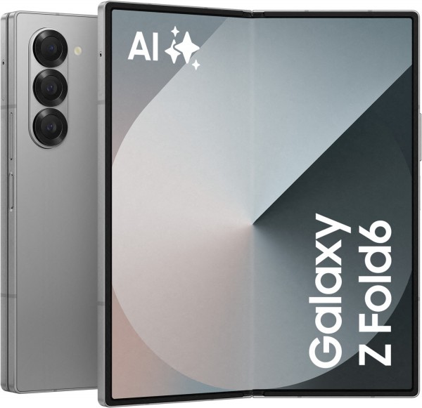 Galaxy Z Fold6 (256GB) Smartphone silver shadow, 12 GB RAM, 50 MP Kamera, 7,6 Zoll Display, 5G, Android