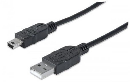 USB 2.0 St. > USB Mini-B St. (1,8m) schwarz