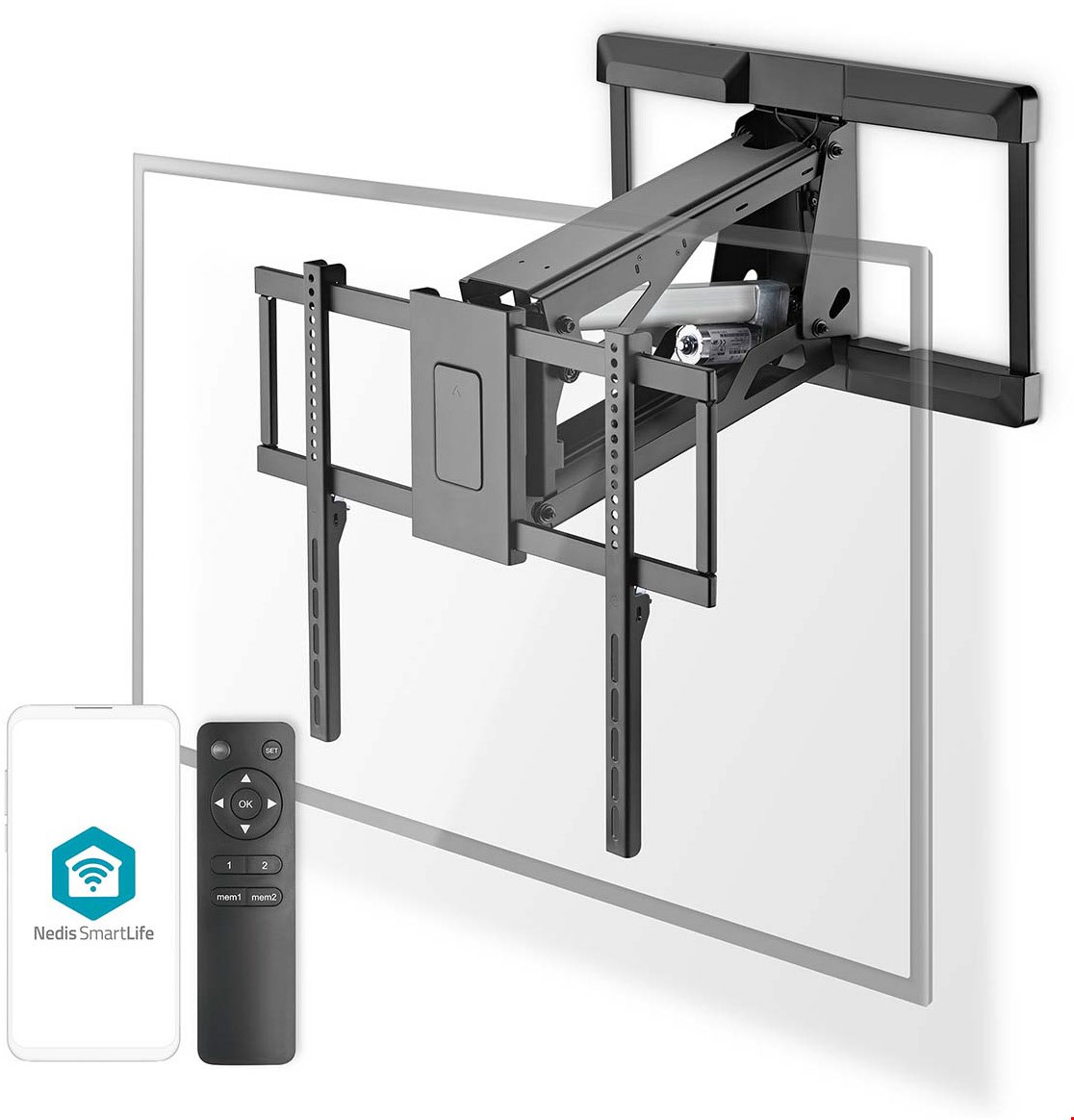 TVWM5880BK TV-Wandhalter (37-75") motorisiert schwarz