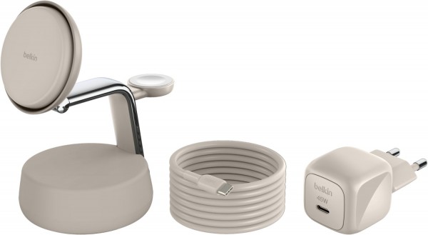 UltraCharge Pro 3in1 Wireless (25W) Ladegerät sand