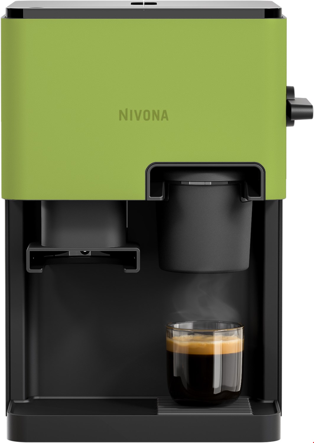 Cube Siebträgermaschine Tannengrün, 15 bar, 1,4 l