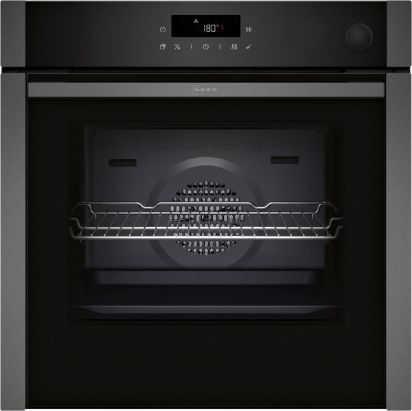 B6AVJ7AG3 Backofen mit Dampfunterstützung graphit, 71 l, Pizza-Stufe, schnelles Vorheizen, pyrolytische Selbstreinigung, 59,4 cm breit, A+