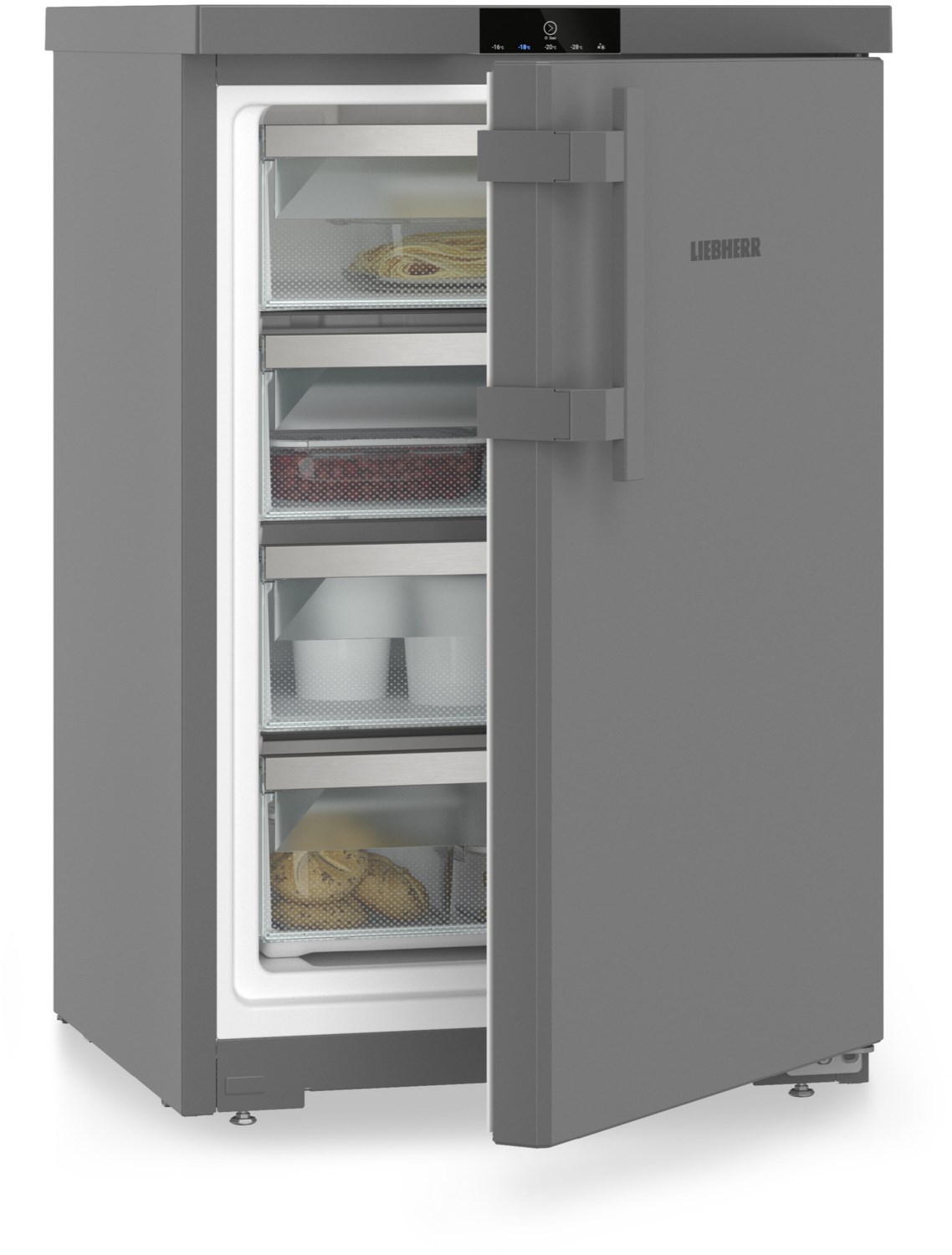 Fdgd 1404-20 Tischgefrierschrank dunkelgrau