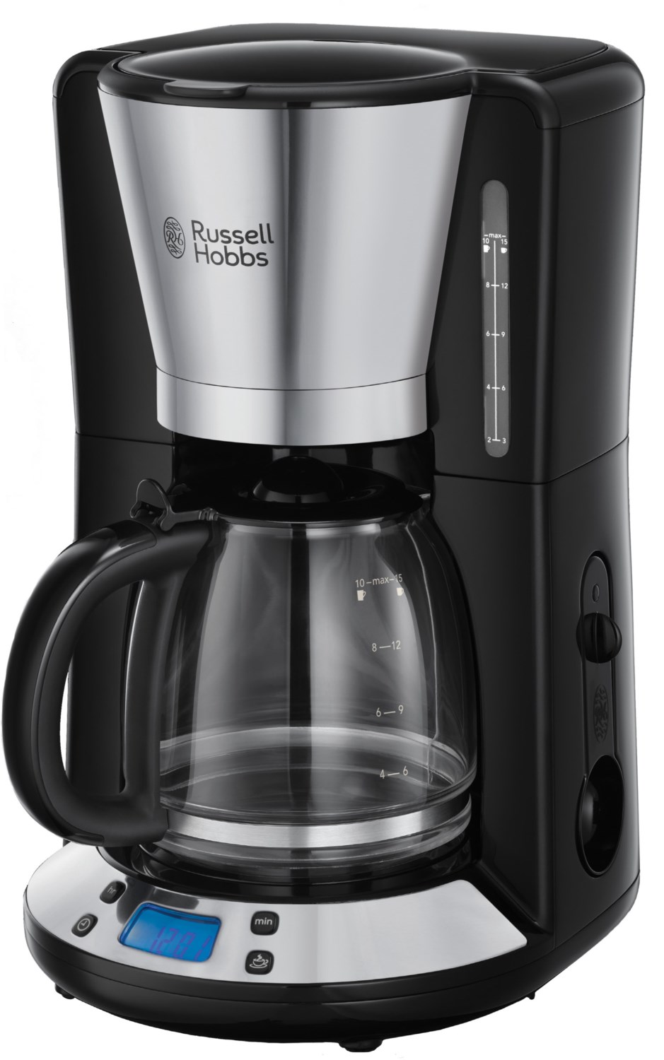 Victory Digitale Glas-Filter-Kaffeemaschine mit Timer edelstahl/schwarz