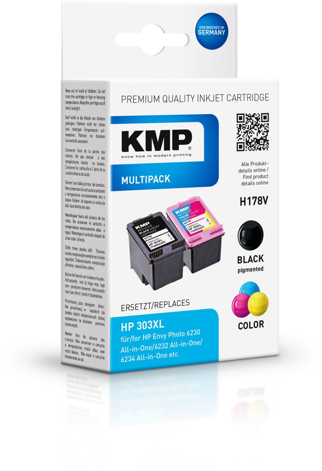 H178V Tinten-Multipack ersetzt HP 303XL (3YN10AE) 4-farbig