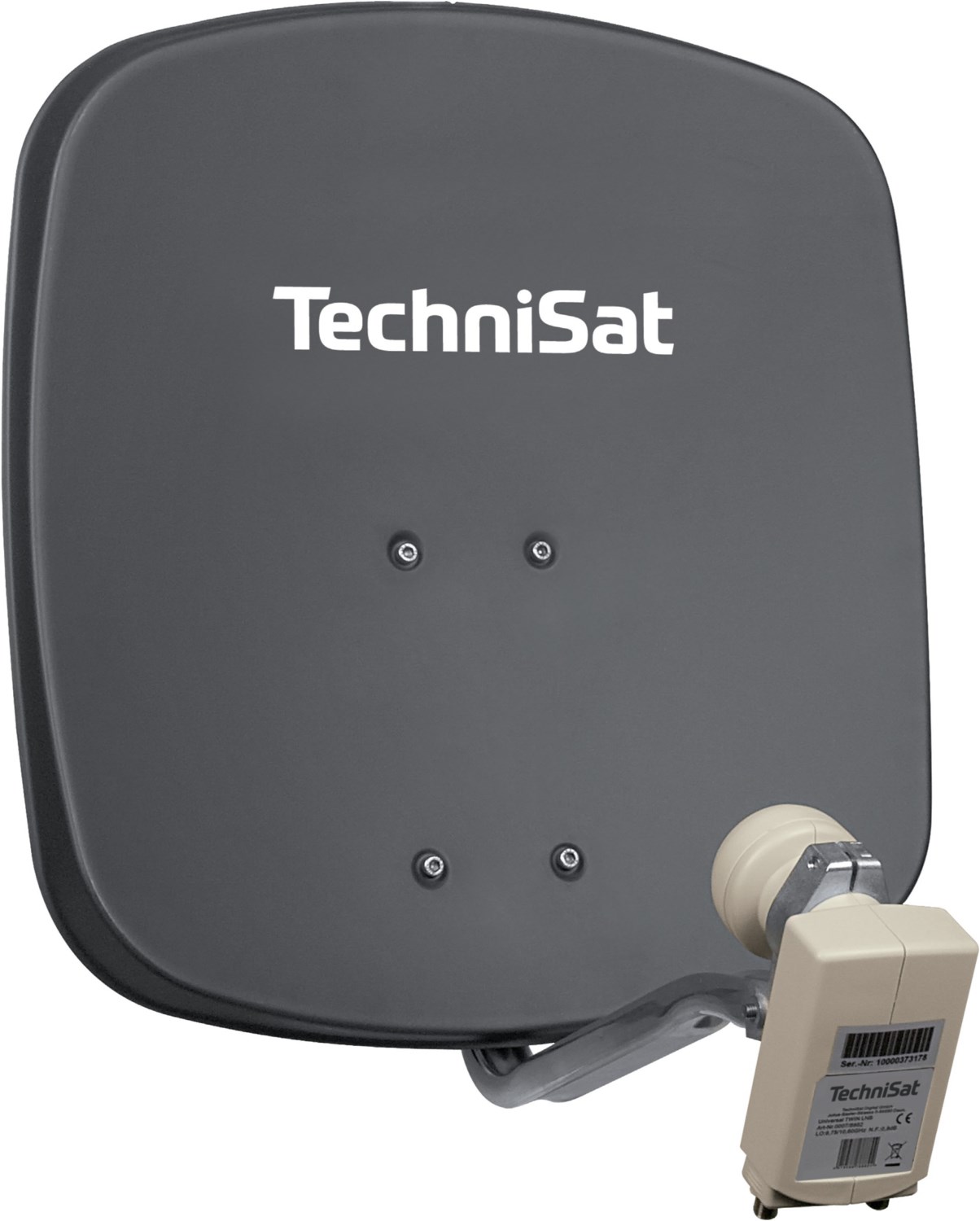 Image of DigiDish 45 Universal-Twin-LNB Satellitenantenne schiefergrau