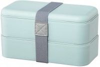 Bentobox 2 stapelbare Lunchboxen Pastellblau