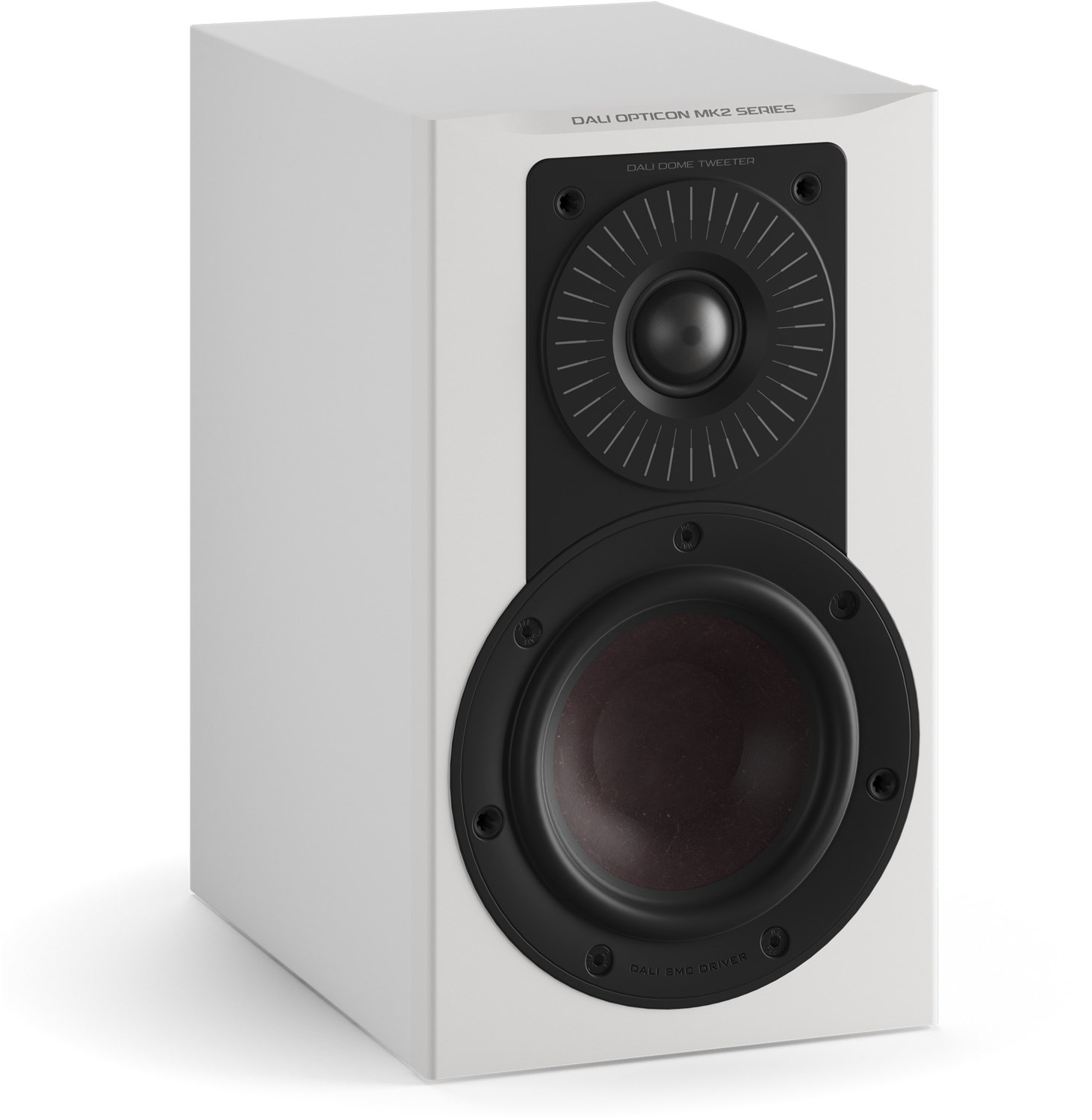 Opticon 2 MKII /Stück Klein-/Regallautsprecher weiß seidenmatt/grau