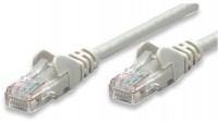 Patchkabel RJ45 U/UTP Cat6 (5 m) grau Hebelschutz