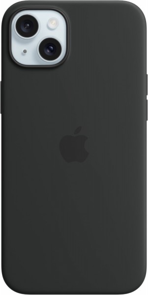 Silikon Case mit MagSafe für iPhone 15 Plus schwarz