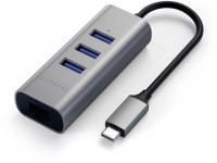 Type-C 2-in-1 3-Port + Ethernet Hub space grey