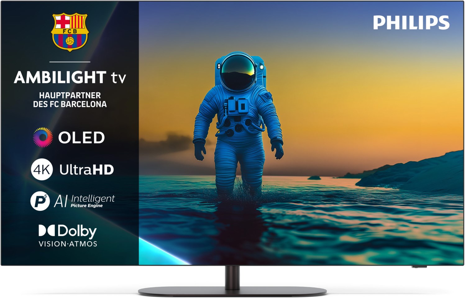 Philips OLED810 4K OLED Ambilight TV mit 48 Zoll (122 cm, 48OLED810/12, Dolby Vision, HDR10+, Dolby Atmos, 144Hz, Google TV)