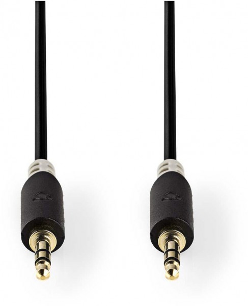 CABW22000AT10 Klinkenkabel (1m) anthrazit 3,5-mm-Stecker>3,5-mm-Stecker