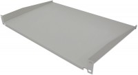 19" Fachboden 1HE (350mm) Frontmontage grau