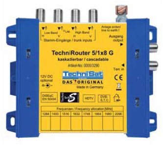 Technirouter 5/1 x 8 K SAT-Multischalter
