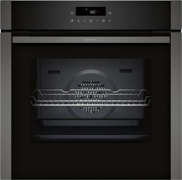 B2ACJ7AG3 Einbaubackofen graphit, 71 l, Pizza-Stufe, schnelles Vorheizen, Heißluftgrill, pyrolytische Selbstreinigung, 59,4 cm breit, A+