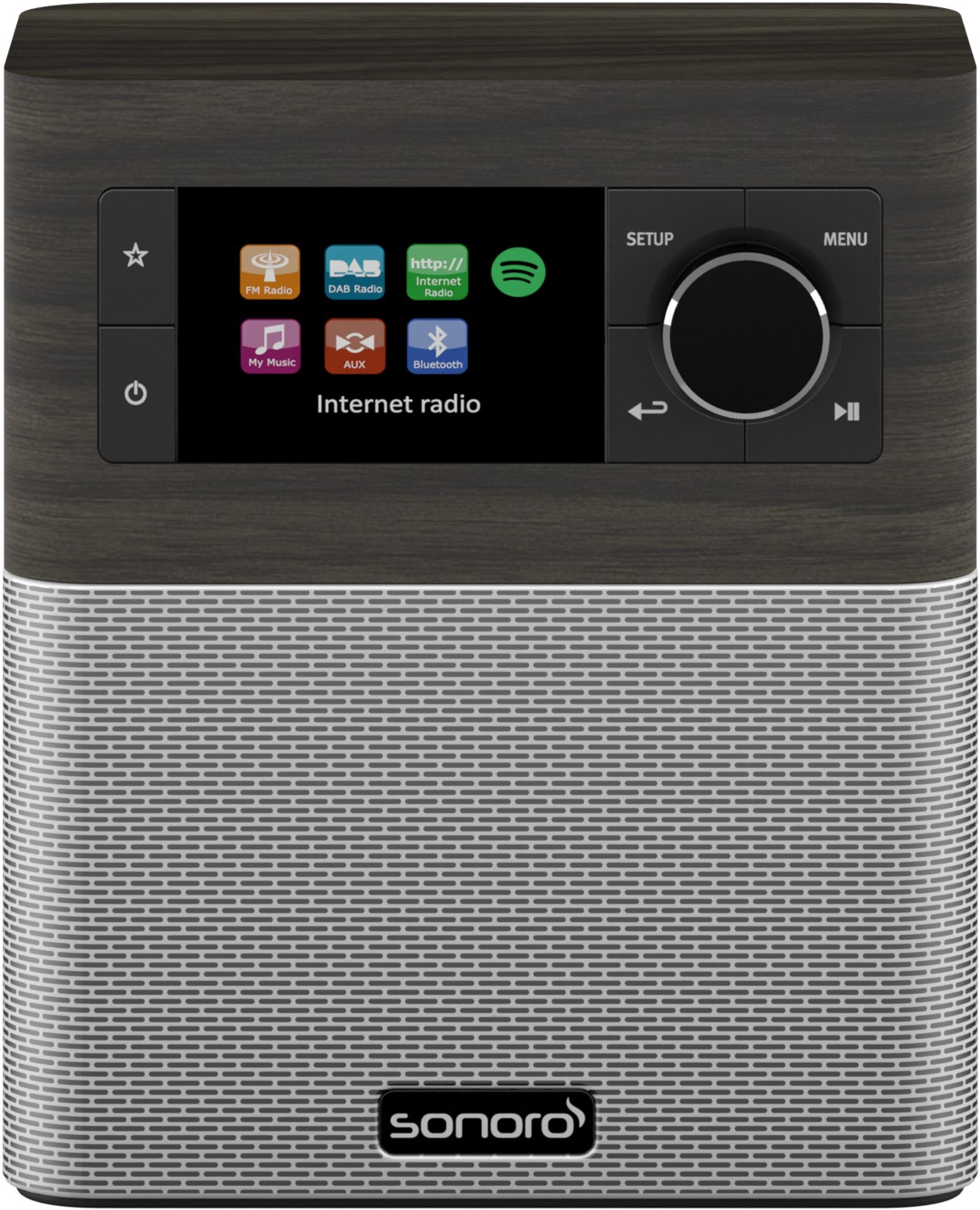 Stream Internetradio Mooreiche Dekor/Silber