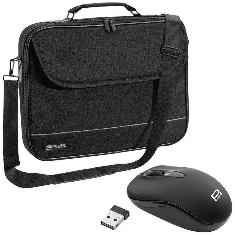 Notebooktasche Fair 15,6" inkl. Maus schwarz