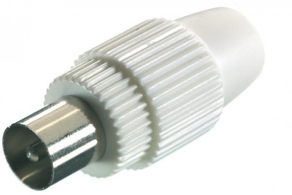 Antennen Koaxstecker weiß