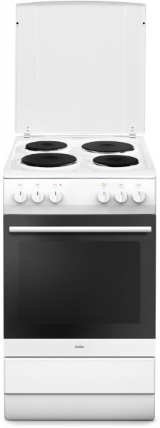 SHE 11555 W Elektroherd mit Kochfeld weiß, 69 l, 50 cm breit, A