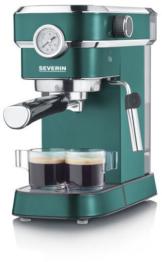 SEVERIN KA 9270 Siebträgermaschine matt-grün/edelstahl | EURONICS