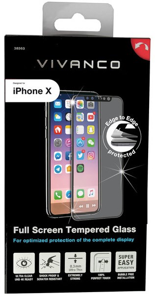 SPGLASVVIPHX_FS 3D Schutzglas für iPhone X/XS