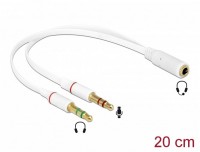 Headset Adapter 1x 3,5mm > 2x 3,5mm für iPhone weiß