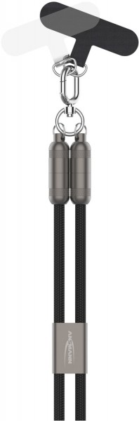 Lanyard USB Type-C Kabel (1,2m) schwarz